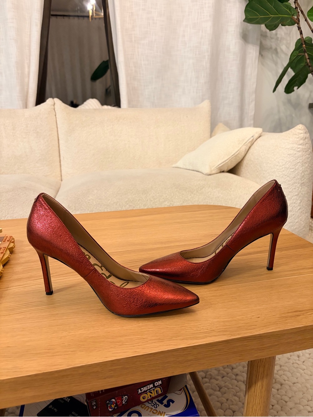 Sam Edelman ‘Hazel’ Metallic Rust Heels 8